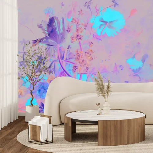 Papier peint  Arrangement de fleurs sur fond sombre