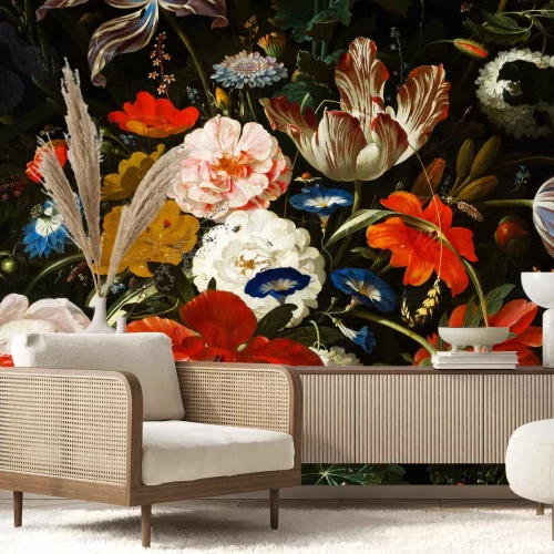 Papier peint  Bouquet de fleurs bleues