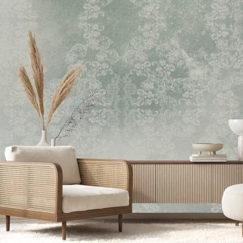Papier peint  Dentelle verte