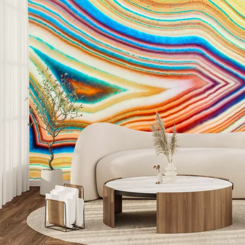 Papier peint  Agate colorée