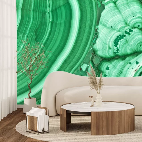 Papier peint  Macro minéral vert