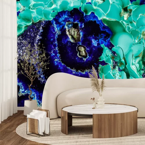 Papier peint  Azurite malachite