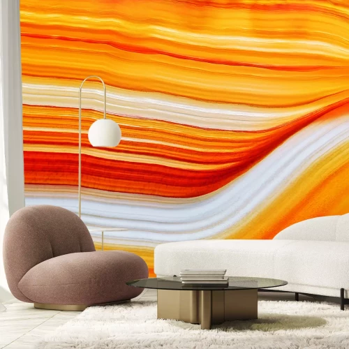Papier peint  Agate orange