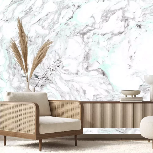 Papier peint  Marbre classique bleu