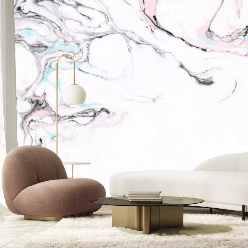 Papier peint  Marbre rose mer