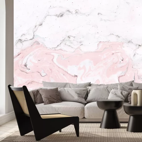 Papier peint  Marbre rose délicat
