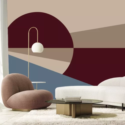 Papier peint  Cercle et triangles aux couleurs de l'automne