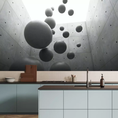 Papier peint  Boules de béton qui tombent