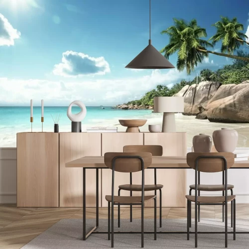 Papier peint  Palmiers aux Seychelles