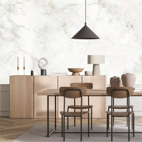 Sticker  Surface en pierre uniforme de marbre gris blanc