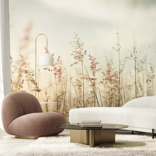 Papier peint  Herbe dans le style vintage