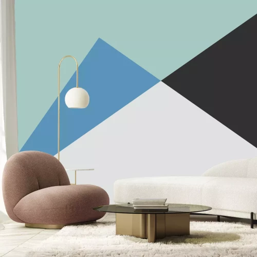 Papier peint  Triangle équilatéraux à dominante verte