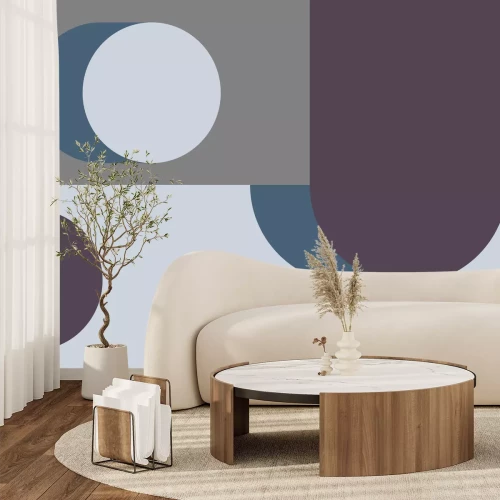 Papier peint  Composition en quatre couleurs