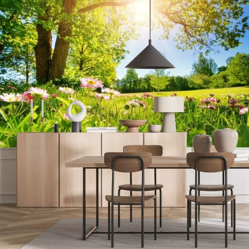 Papier peint  Prairie de fleurs