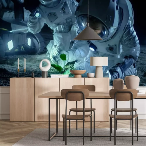 Papier peint  Astronautes avec une plante