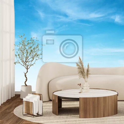 Papier peint  Ciel bleu clair et nuages ​​blancs