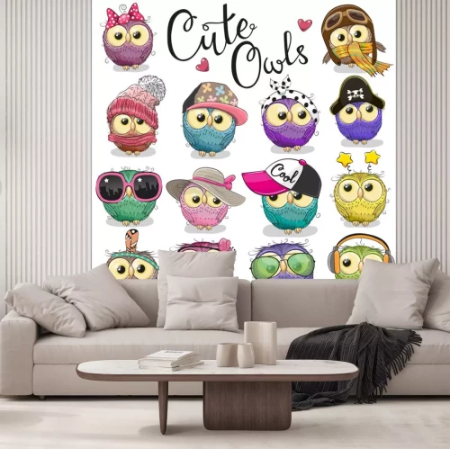 Sticker  Petits hiboux déguisés