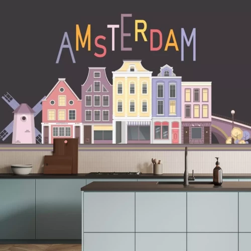 Sticker  vector city amsterdam