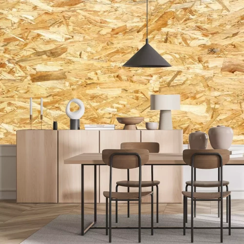 Papier peint  Panneau de bois orange