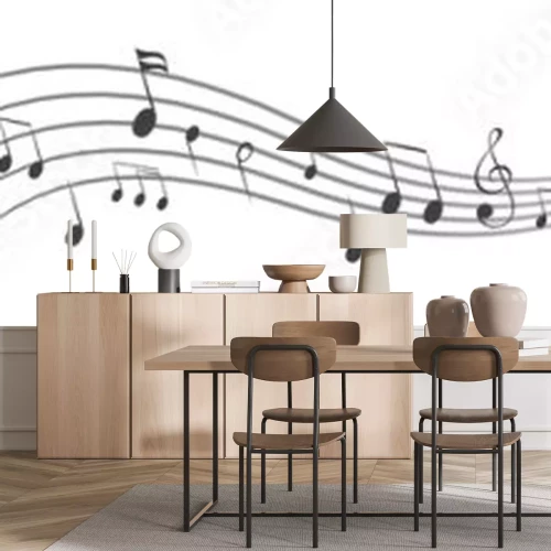 Sticker  Music notes background, musical notes – stock vector