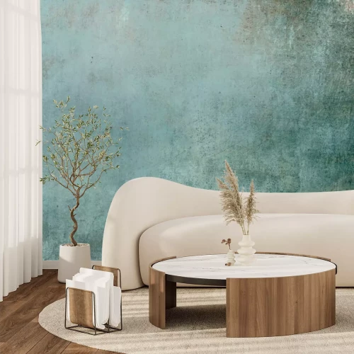 Papier peint  Fond bleu rétro en béton