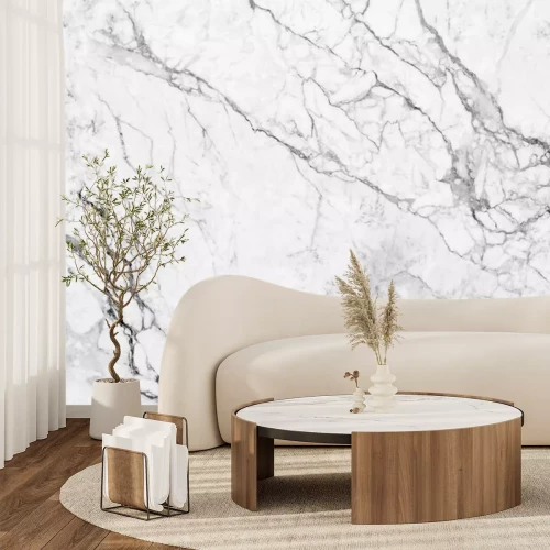 Papier peint  White marble texture background (High resolution).