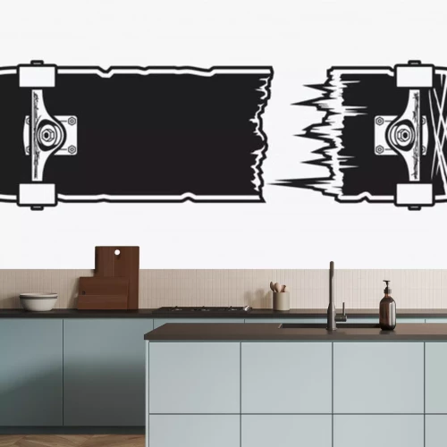 Sticker  Skateboard cassé