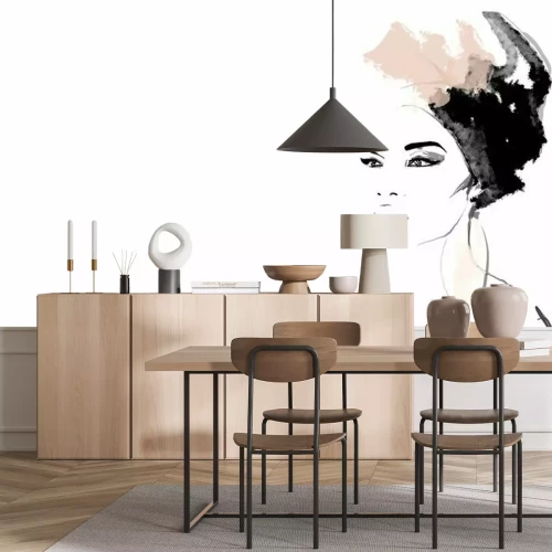 Papier peint  Portrait d'un mannequin afro-américain portant un turban