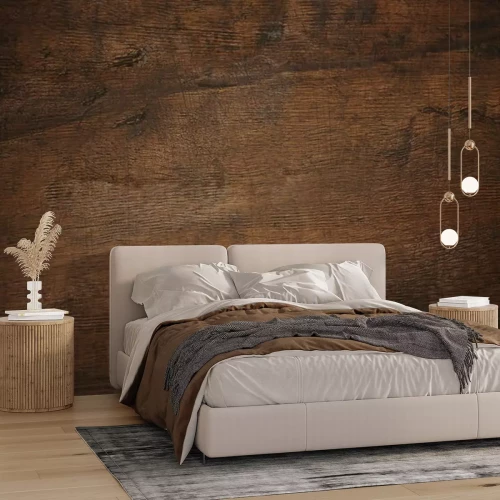 Papier peint  Panneau en bois d'acajou vintage