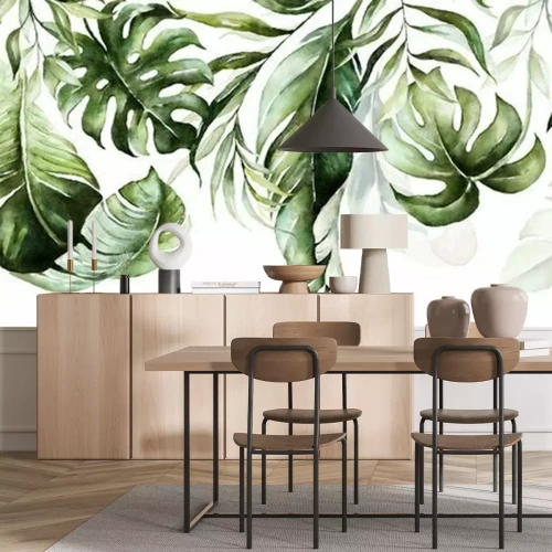 Papier peint  Feuilles de plantes exotiques