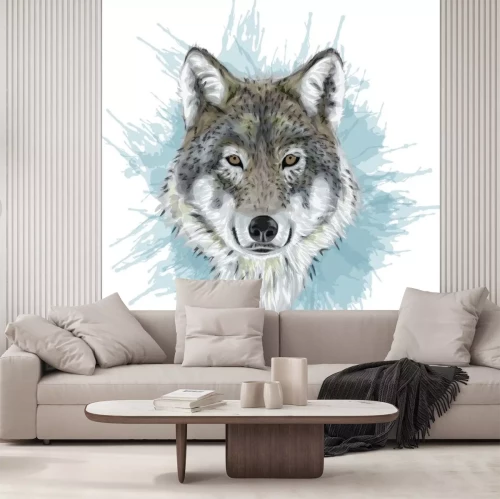 Sticker  Realistic Vector Wolf - Stylized art