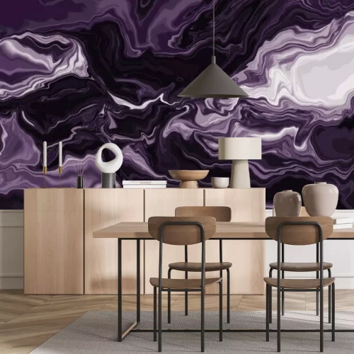 Sticker  Une surface abstraite ressemblant à du marbre violet