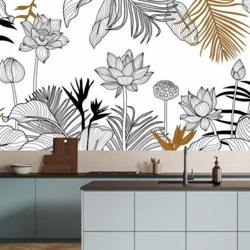 Sticker  Graphismes floraux minimalistes