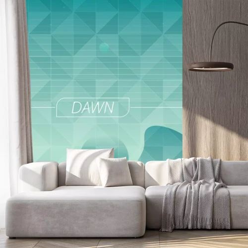 Sticker  Graphiques bleus avec une inscription