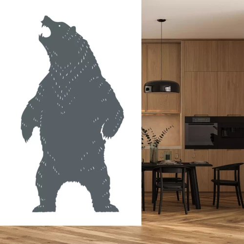 Sticker  Roaring Bear Silhouette