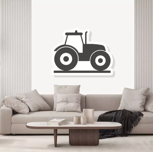 Sticker  Tractor sticker, Pictogram tractor, simple vector icon