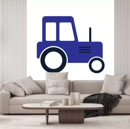 Sticker  Vector farmer tractor icon. Vector illustration