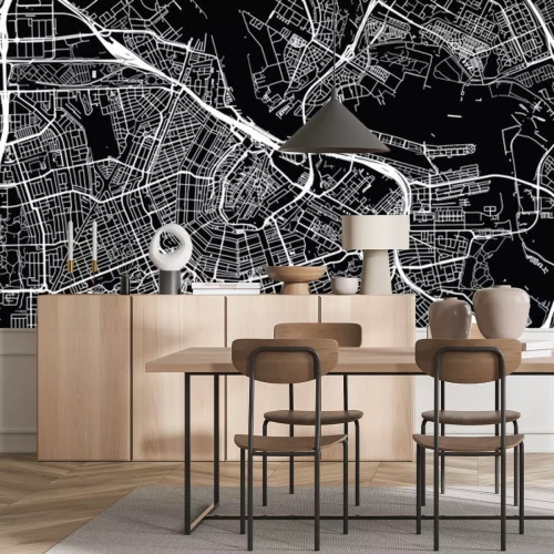 Sticker  Urban vector city map of Amsterdam, The Netherlands