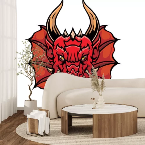 Sticker  Dragon head.	