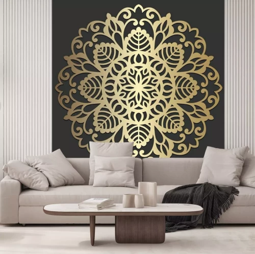 Sticker  Mandala flower beautiful vector vintage decorative element oriental illustration. laser cut coaster design.