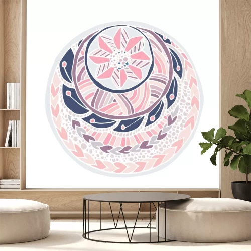 Sticker  Mandala. Colorful hand drawn doodle art design element stock vector illustration for sticker, for web, for print
