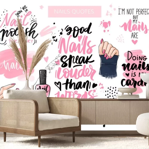 Sticker  Graphiques d'ongles et slogans