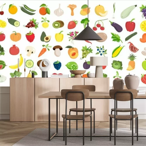 Sticker  Fruits and vegetables.