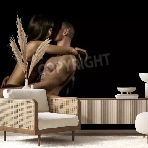 Papier peint  Couple sur une chaise