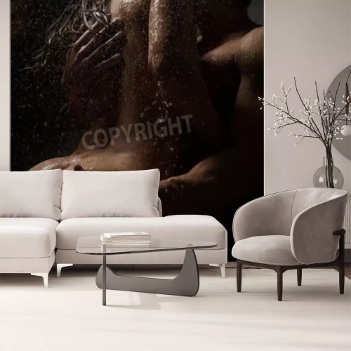 Papier peint  Nu artistique sexy couple mouillé