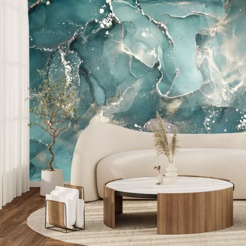 Papier peint  Abstraction couleur émeraude