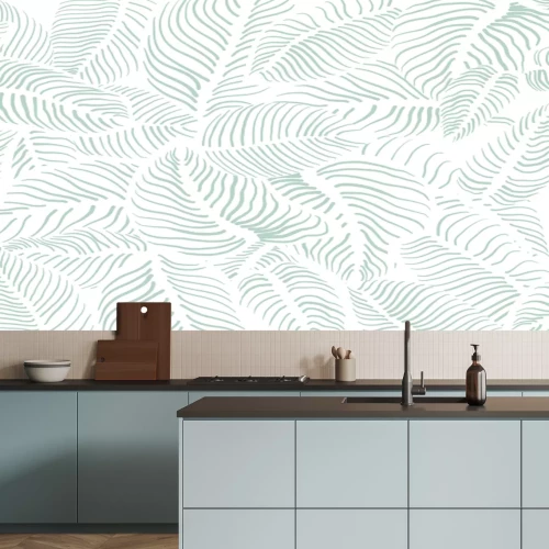 Papier peint  Fond abstrait avec des feuilles minimalistes