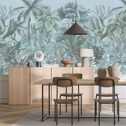 Papier peint  Tropical forest, jungle, blue