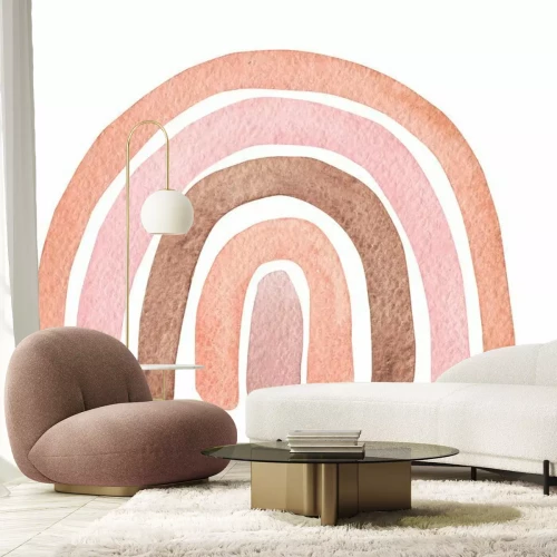 Sticker  Arc-en-ciel minimaliste pastel aquarelle