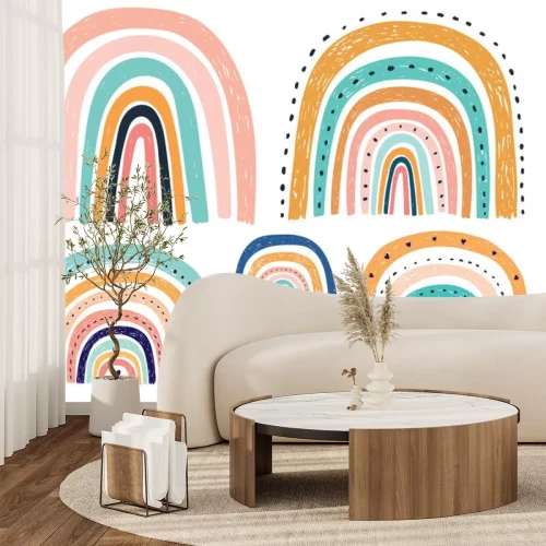 Sticker  Motif arcs-en-ciel colorés